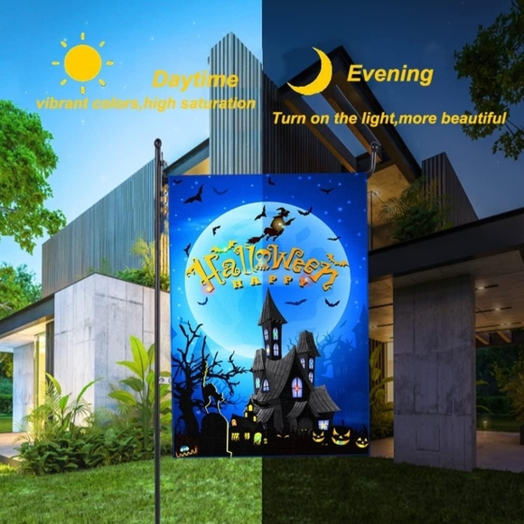 Halloween LED Lighted Outdoor Flag/Banner - Picture 6 of 8